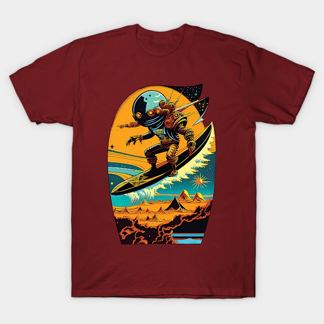 Lyria's Leap: Surf Wars Part 4 T-Shirt by J44IART